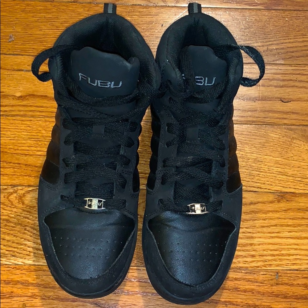 Boys Black Fubu sneakers